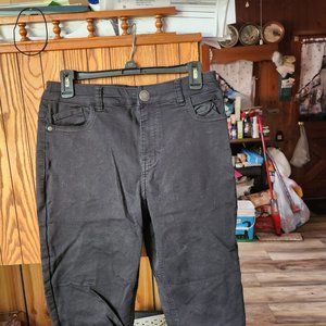 CHRISTOPHER & BANKS WOMEN'S DENIM CAPRIS ~ BLACK ~ SIZE 4